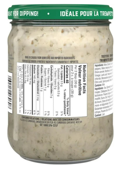 Tostitos Spinach Dip 432ml