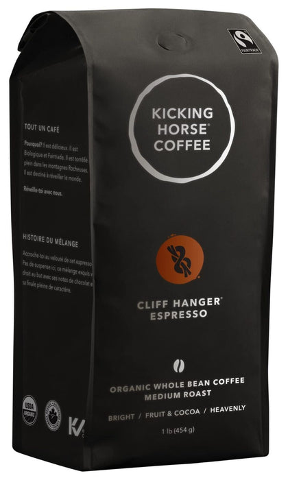 Kicking Horse Coffee Organic Cliff Hanger Espresso, 454g 1LB