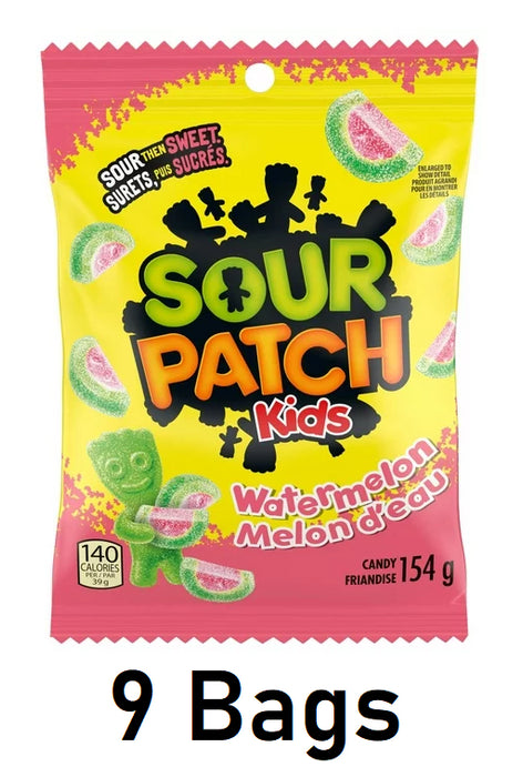 Maynards Sour Patch Kids Watermelon, 154g/6.3oz Each 9 Count