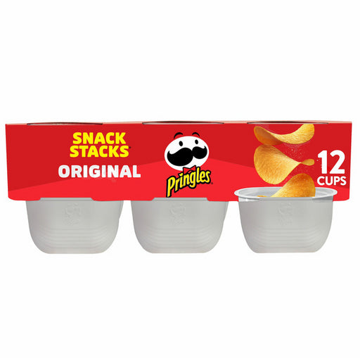 Pringles Original Potato Chips, Snack Stacks, 12 x 19g/0.7oz 12 Cups - CanadaGrocery