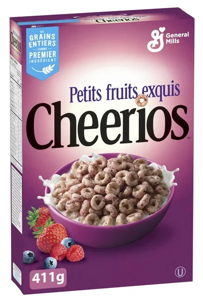 Very Berry Cheerios Breakfast Cereal, Gluten Free, Whole Grains, 411g
