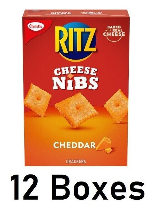 Christie Ritz Cheddar Cheese Nips/Nibs Crackers 180g each 12 Boxes