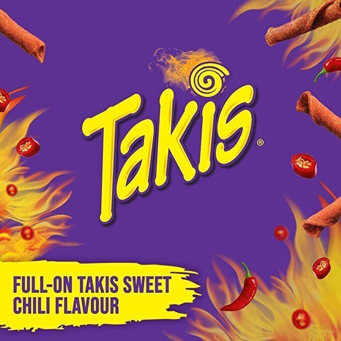 Takis Dragon Sweet Chili Rolled Tortilla Chips, 280g/9.8oz, 2 BAGS