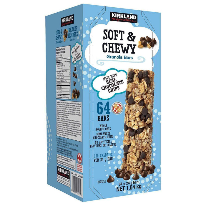 Kirkland Signature Soft & Chewy Granola Bars 64ct 24g/0.84oz, {Canadian Product}