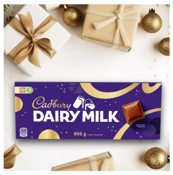 Cadbury Dairy Milk Chocolate Bar, Novelty Size, Holiday Gifts, Holiday Chocolate, 850g