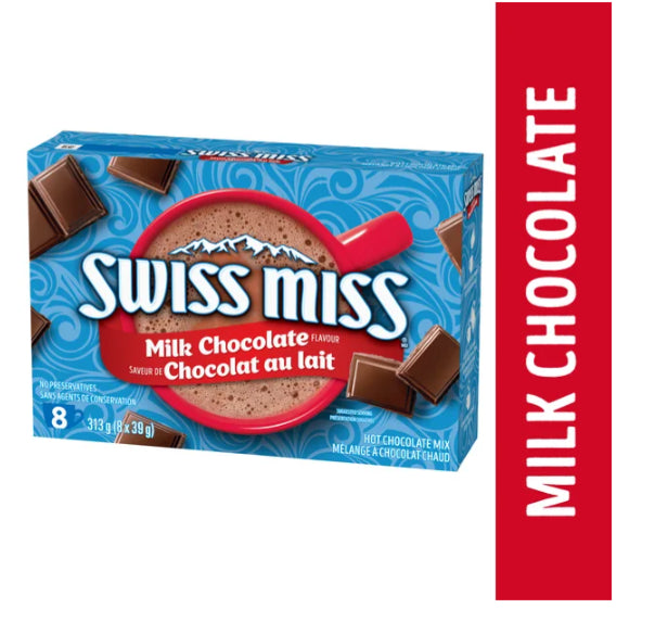 SWISS MISS Milk Chocolate Hot Chocolate Mix, 8 x 39g, 313g