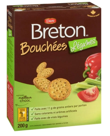 Dare Breton Veggie Bite Crackers, 200g