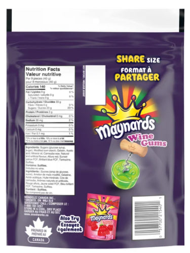 Maynards, Wine Gums Gummy Candy, Sharing Size, 315g