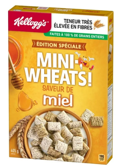 Mini Wheats Honey Flavor Breakfast Cereal, 405g