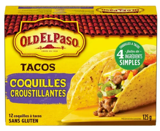 Old El Paso Gluten Free Taco Crunchy Shells, 125g