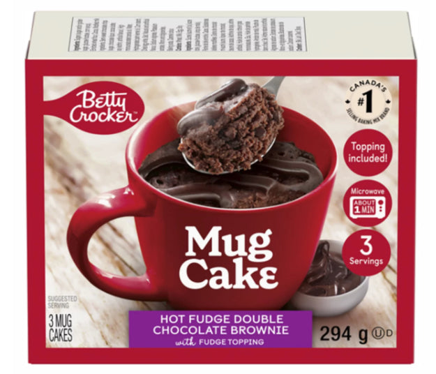 Betty Crocker Mug Cake Hot Fudge Double Chocolate Brownie 294g