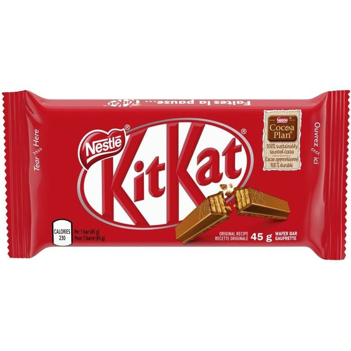 Nestle KitKat 4 Finger Chocolate Bars Case, 48x45g