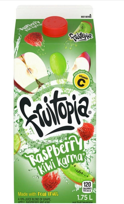 Fruitopia Raspberry Kiwi Karma Juice 1.75 Liters Each 4 Cartons from Canada