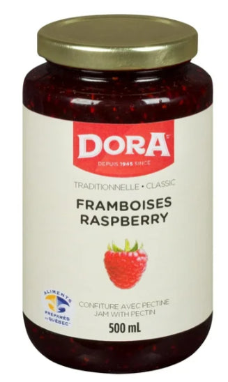 Dora Classic Raspberry Jam Spread with Pectin, 500mL