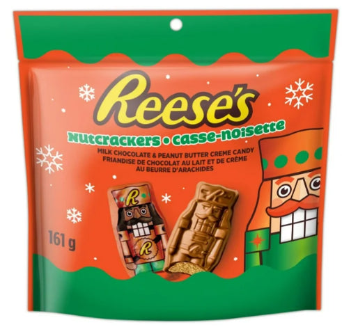 REESE'S Peanut Butter & Milk Chocolate Nutcrackers Holiday & Christmas Gift Box, 161g