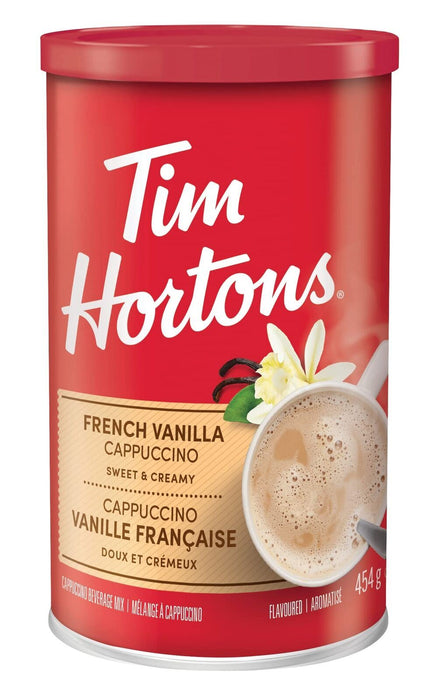 Tim Horton's Instant Cappuccino, French Vanilla, 16 Ounce {Canadian Product}