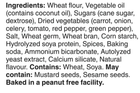 Dare Breton Garden Vegetable Crackers, 200g