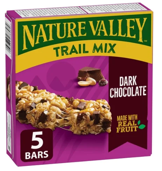 Nature Valley Chewy Trail Mix Granola Bars, Dark Chocolate, 5ct, 175g