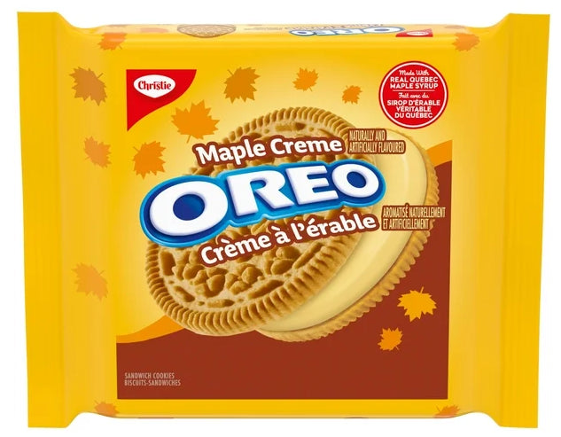 Oreo Maple Creme Sandwich Cookie, Made with Real Quebec Maple Syrup, 261g