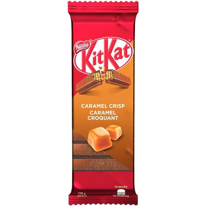 Kit Kat Caramel Crisp Wafer Bar 4.2oz 3 Bars, Canadian Product. 1-5 DAY SHIPPING