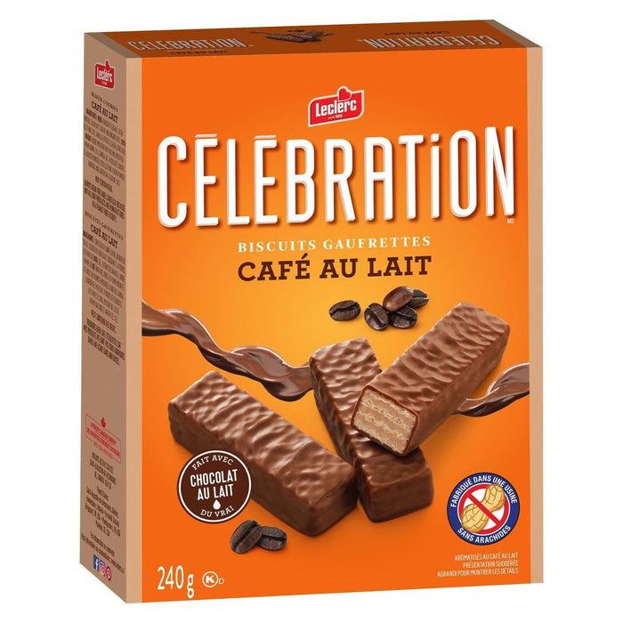 Celebration Cafe Au Lait Milk Chocolate Wafer Cookies 240g