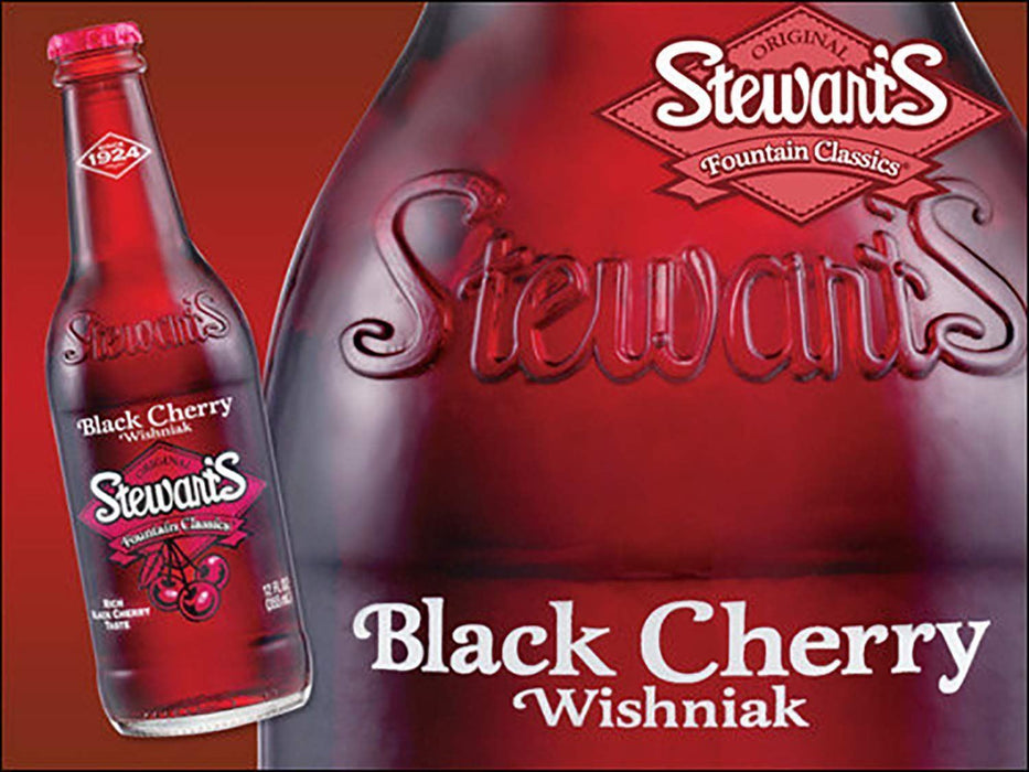 Stewart's Wishniak Black Cherry Soda, 12 fl oz Each 12 Glass Bottles