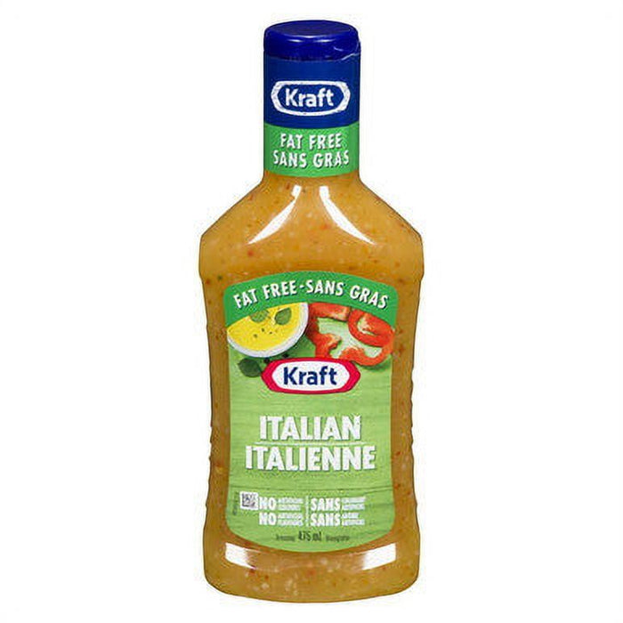 Kraft Fat Free Italian Dressing, 475mL/16 fl oz Bottle