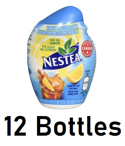 Nestea Iced Tea Liquid Lemon Drink Flavoring Bottles, 52ml Each 12 Bottles