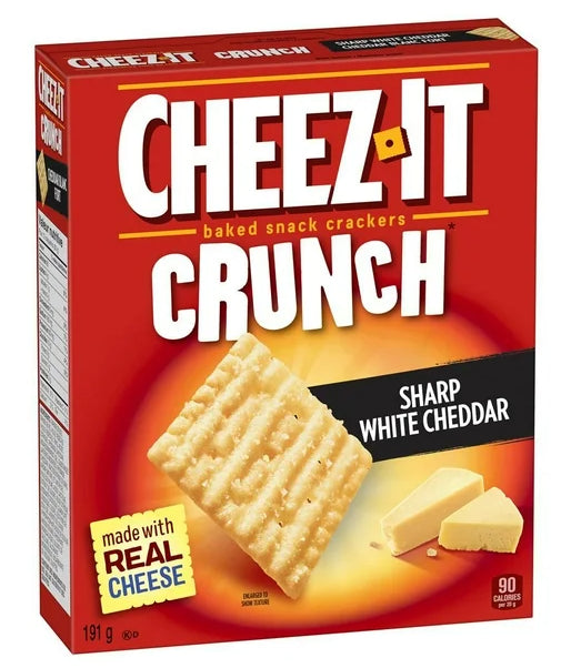 Cheez-It Crunch, Sharp White Cheddar, Baked Crackers, 191g