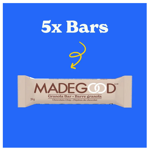 MadeGood Chocolate Chip Granola Bars, 5 x 24g