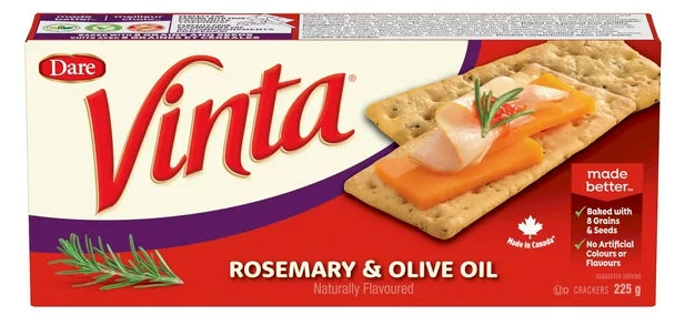 Dare Vinta Rosemary and Olive Oil Crackers, 225g