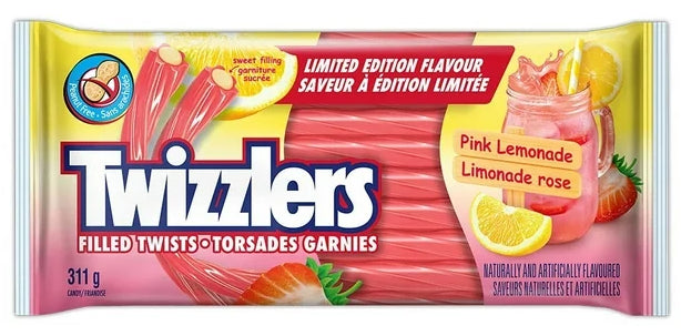 TWIZZLERS Pink Lemonade Twists, Licorice Candy, 311g