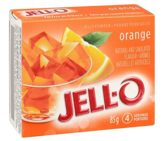 Jell-O Orange Jelly Powder, Gelatin Mix, 85g