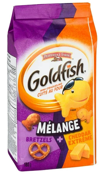 Goldfish Mix Xtreme Cheddar and Pretzel Crackers, 180g