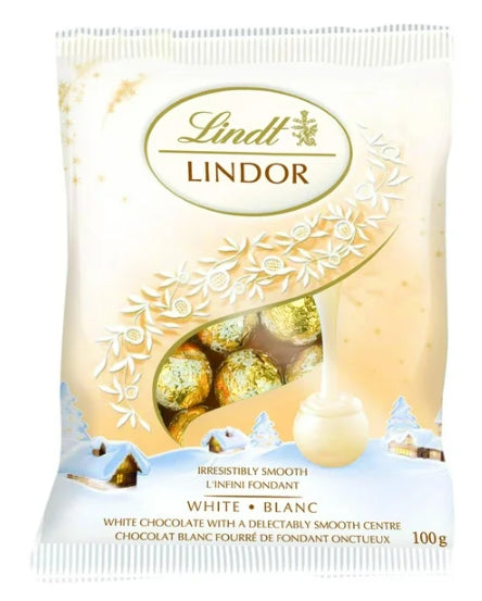 Lindt LINDOR Mini White Chocolate Balls, 100g