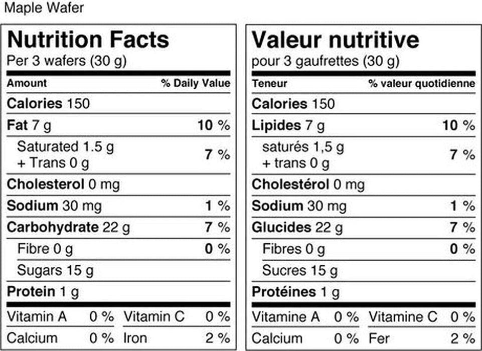 Voortman Maple Wafer Cookies, 300g/10.6 oz. 6 PACKS