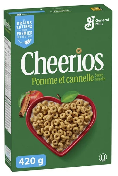 Apple Cinnamon Cheerios Breakfast Cereal, Whole Grains, 420g