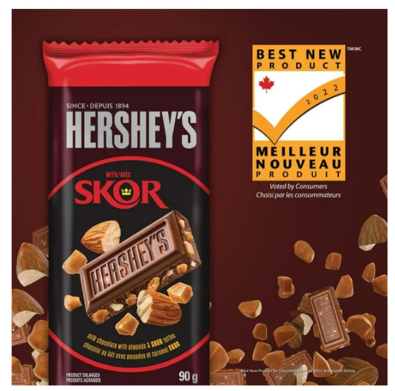 Hershey's Milk Chocolate Almond SKOR Bar, 90g