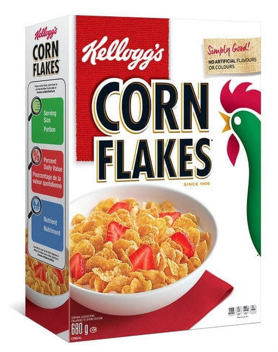 Kellogg's Corn Flakes Cereal, 680g/23.98oz - CanadaGrocery