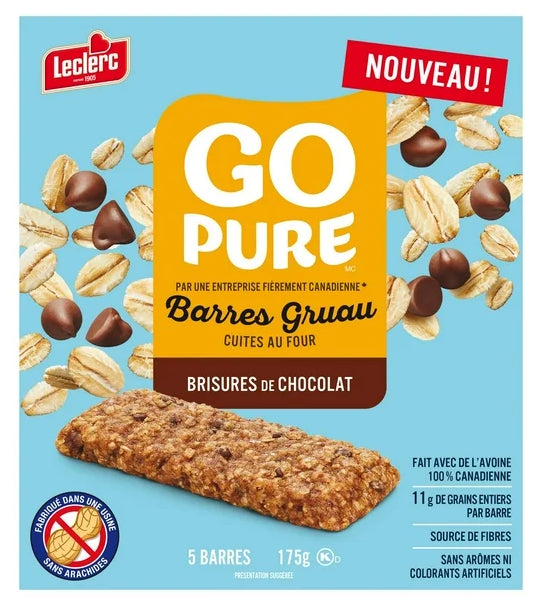 Go Pure Oat Soft Baked Chocolate Chip Bars, 5 Bars, 175g