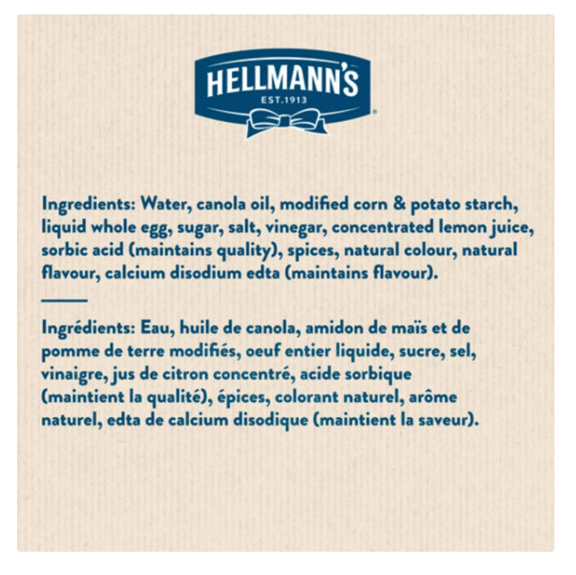 Hellmann's Gluten-Free Mayonnaise Type Dressing Light 1/2 Fat 445 ml