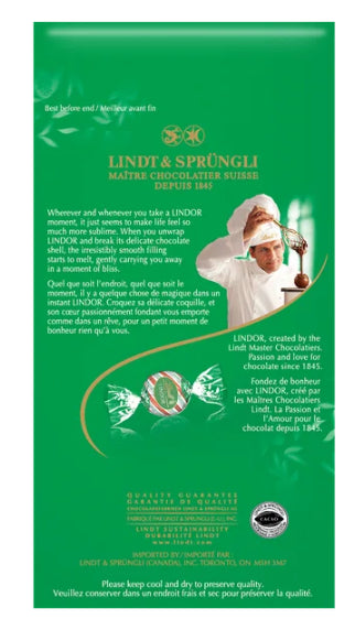 Lindt LINDOR Peppermint Cookie Milk Chocolate Truffles, 150g