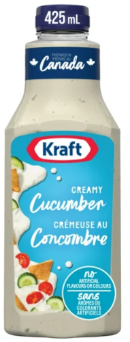 Kraft Creamy Cucumber Salad Dressing, 425mL/15 fl. oz Kraft Creamy Cucumber Salad Dressing, 425mL/15 fl. oz