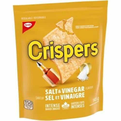 Christie Crispers, Salt & Vinegar Crackers, 145g/5.1oz