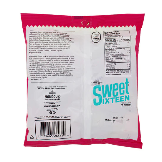 Mondoux Sweet Sixteen Jujube and Gummy Mix, 185g/6.5oz