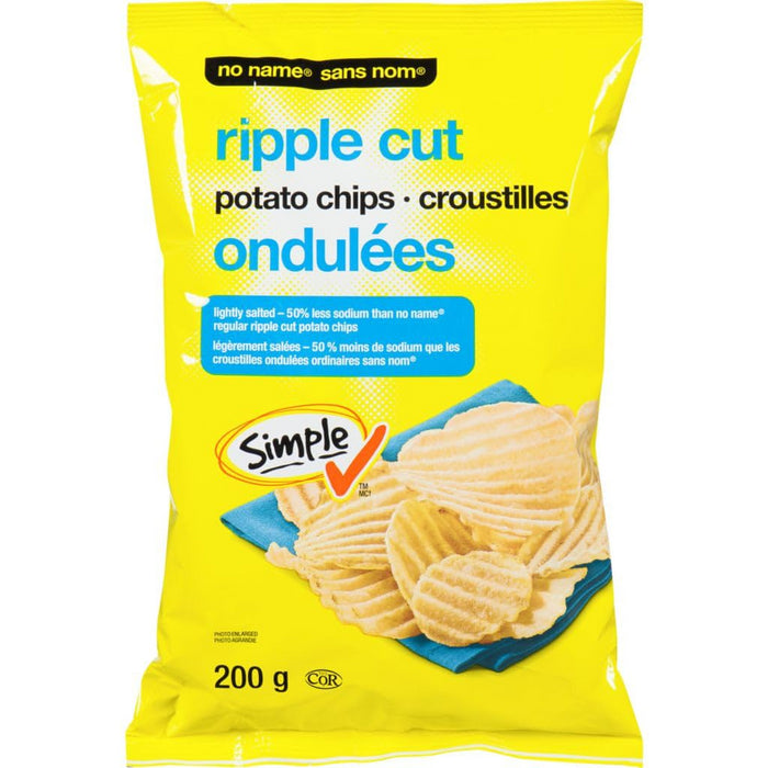 No Name Ripple Original Low Sodium Chips 200g/7.1oz - CanadaGrocery