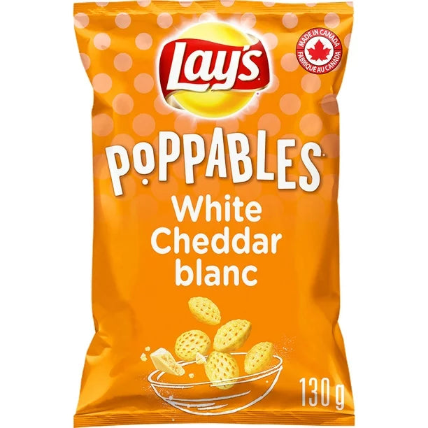 Lay's Poppables White Cheddar Poppable Crispy Potato Bites 130g Each 6 Bags