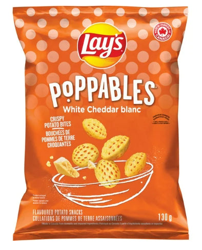 Lay's Poppables White Cheddar Flavored Potato Snacks, 130g