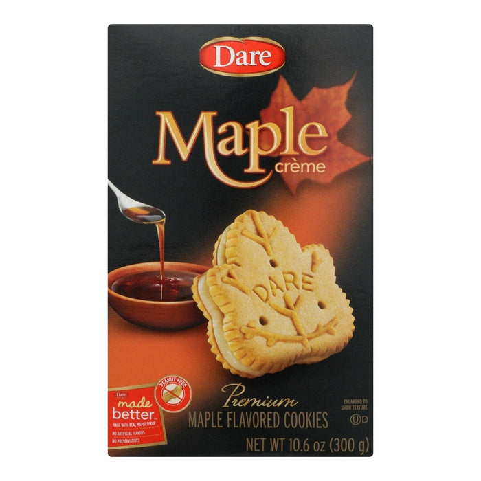 Dare Premium Maple Leaf Creme Cookies,10.2oz FULL CASE (12 Boxes)