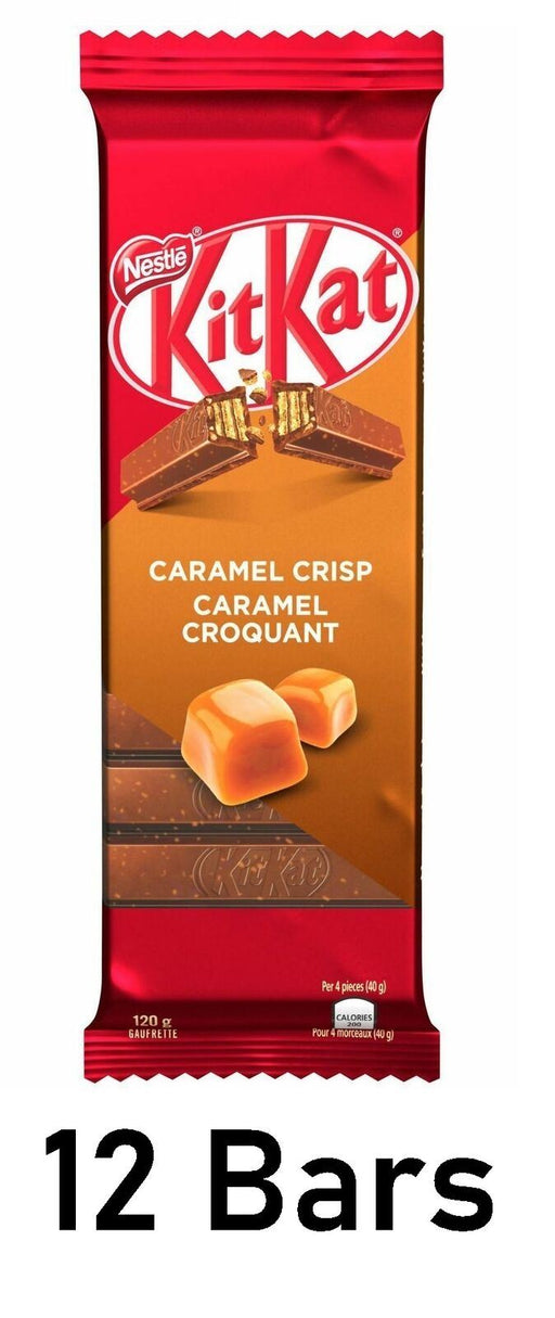 Kit Kat Chocolate Caramel Crisp Wafer Bar 120g 12 Bars - CanadaGrocery